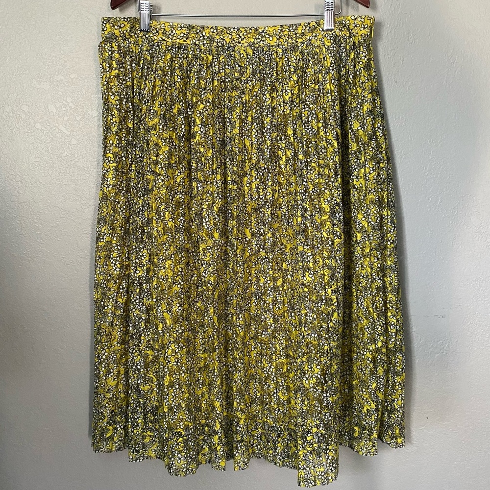 Who What Wear Floral Pleated Lace Skirt